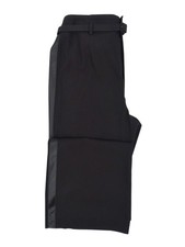 Lauren Ralph Lauren Women's Wool Crepe Belted Wide-Leg Pants 10, Black