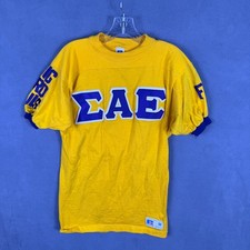 Vintage Sigma Alpha Epsilon Men’s Shirt Russell Jersey Patchwork M Made In USA