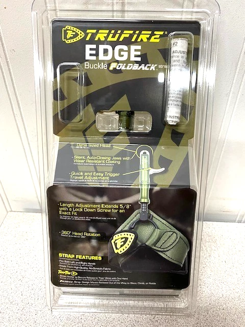 TruFire EDGE Buckle Foldback Release Green Wrist Strap Archery Bow Aid NEW! - Image 2 of 2