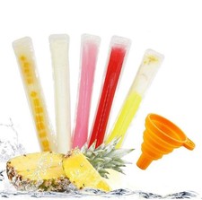 Disposable Ice Popsicle Mold Bags With Zip Seals For Healthy Snacks 11"x2"