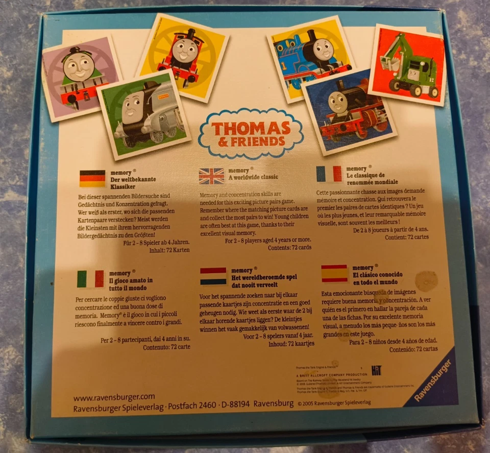 THOMAS & FRIENDS MEMORY GAME. RAVENSBURGER 2005.  100% COMPLETE - Image 3 of 4