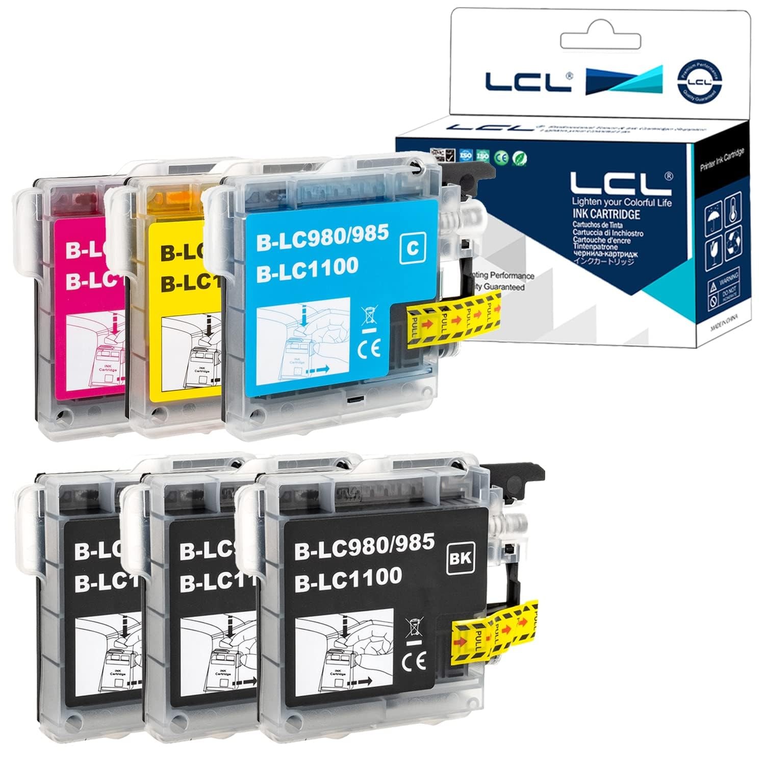 Cartouche LC985 lot de 4 encres pour remplacer le noir épuisé sans changer tout le kit