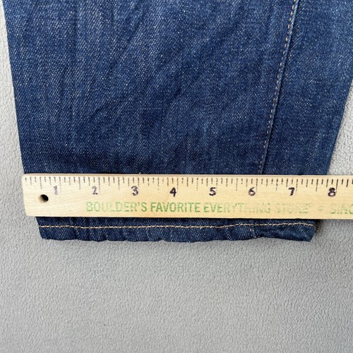 Jeans Levis 701 donna 24x28 blu denim cimosa vita alta etichetta LVC 24x34 - Foto 18 di 19