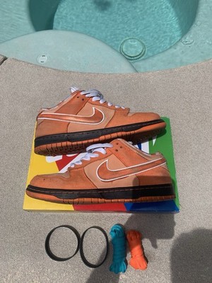 Nike SB Dunk Low 2022 'Orange Lobster' Preowned Size 10 With Box And Extras