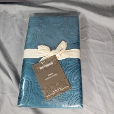 Pier 1 Imports Euro Blue Pillow Sham 26x26 3090302 Couvre Oreiller New