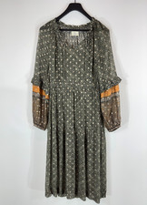 STELLA FOREST Dress Women's size 36 Long Sleeve Loose Fit Boho Lined Midi