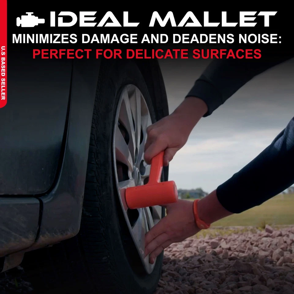 Mazo de 1 libra ABN Dead Blow Hammer con revestimiento de goma que no estropea Foto 3 de 4