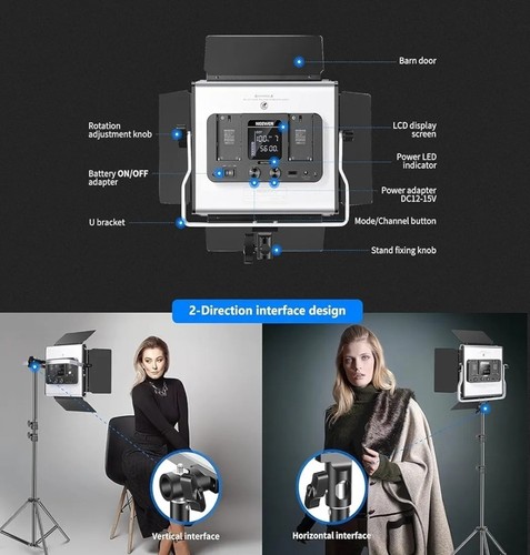 2x Neewer 660 PRO RGB LED Video Light with App Control Stand Kit 360 Full Colour - Picture 6 of 8