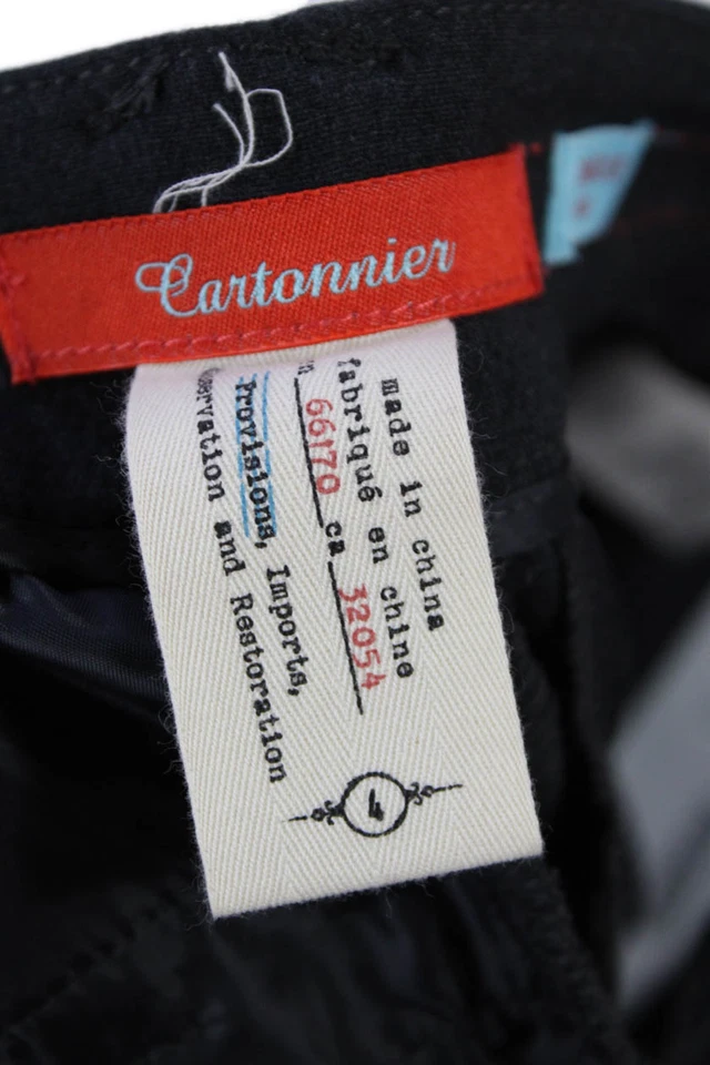 Pantalones al tobillo Cartonnier Anthropologie para mujer plisados rectos Charlie grises talla 4 Foto 4 de 4