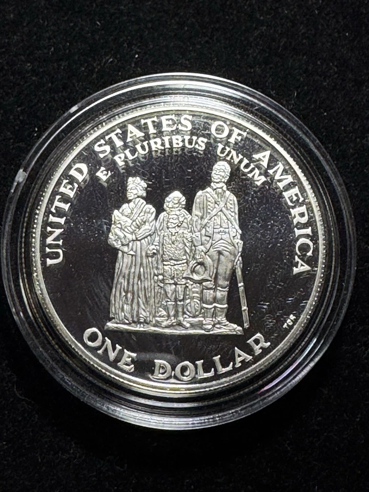 ** U.S. 1998. S CRISPUS ATTUCKS COMMEMORATIVE SILVER DOLLAR PROOF ** - Image 2 of 2