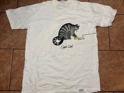 Vintage B. Kliban Cat Crazy Shirts Cape cod T-shirt XL | eBay