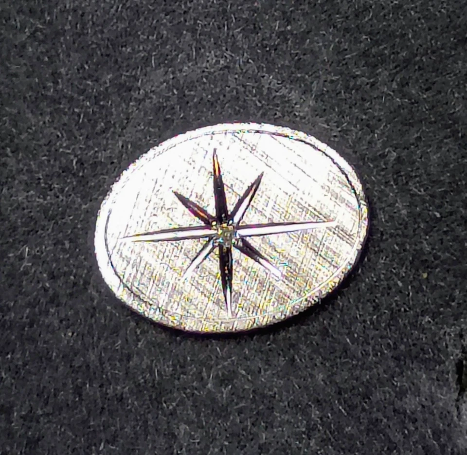 Vintage Simmons Diamante Gravado Starburst Meio Século Tie Tack Prata Esterlina - Imagem 2 de 4