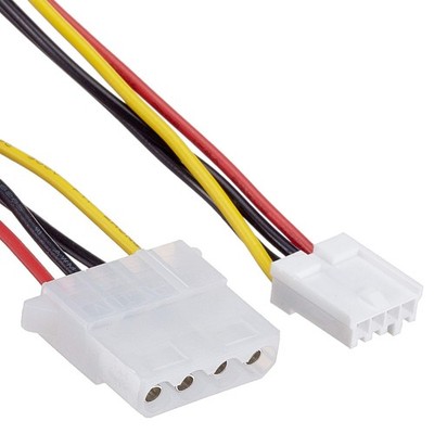 Delock Kabel Y-Power SATA Stecker 15 Pin > 4 Pin Molex Buchse + 4 Pin Floppy