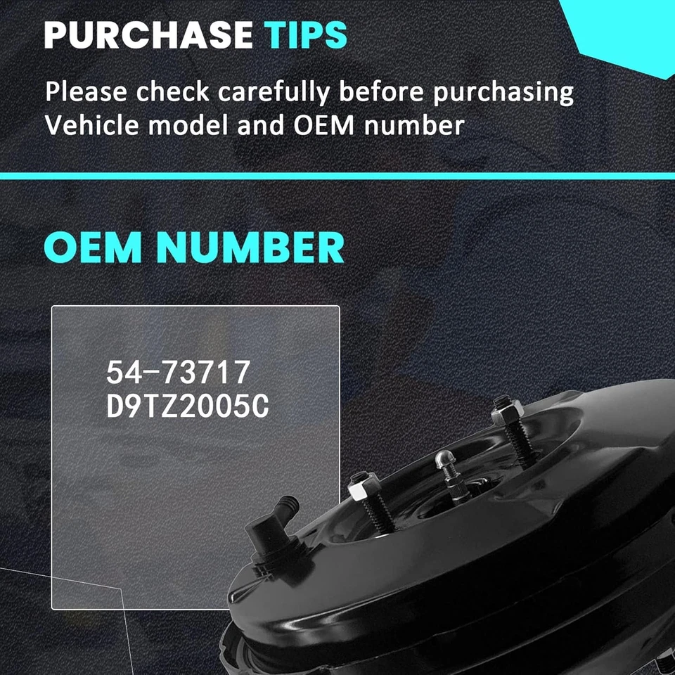 PartsFlow Power Brake Booster 54-73717 compatible con Ford Bronco F100 F150...  Foto 4 de 4