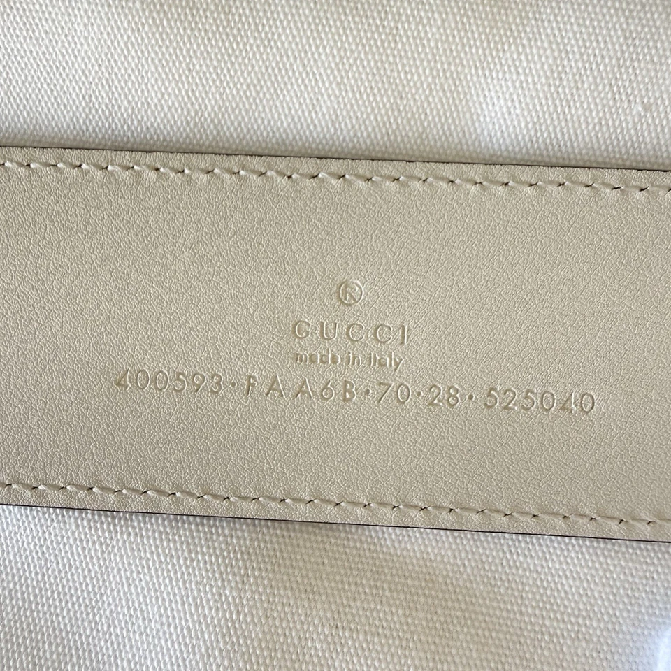 Новый Gucci GG пряжка Supreme холст кожаный женский ремень, размер 70 см - Изображение 4 из 4