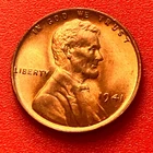 1941-P Lincoln Wheat Cent Penny GEM RED BU From an Original Bank Roll