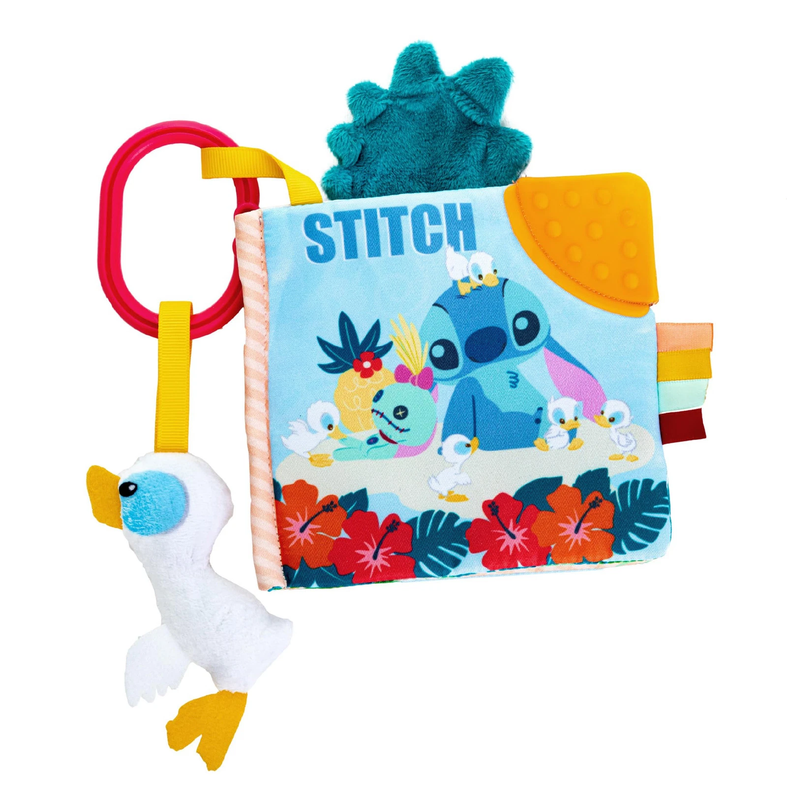 Lilo and Stitch Soft Fabric Baby Crinkle Book and Teething Toy for Infants