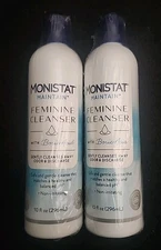 MONISTAT FEMININE CLEANSER With Boric Acid CLEANSES AWAY ODOR 10 FL OZ ea ×2 