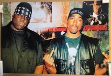 2PAC TUPAC SHAKUR AND BIGGIE SMALLS NOTORIOUS B.I.G. POSTER THUG LIFE NEW 36x24