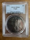 1994 Silver Eagle PCGS MS64 Toned