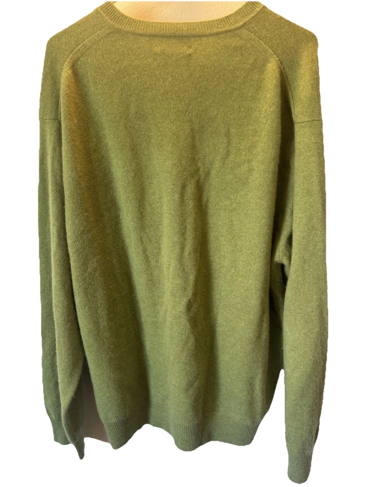 Suéter Talbots Para Hombre Verde Lima Cachemira Cuello en V Talla XL Foto 4 de 4
