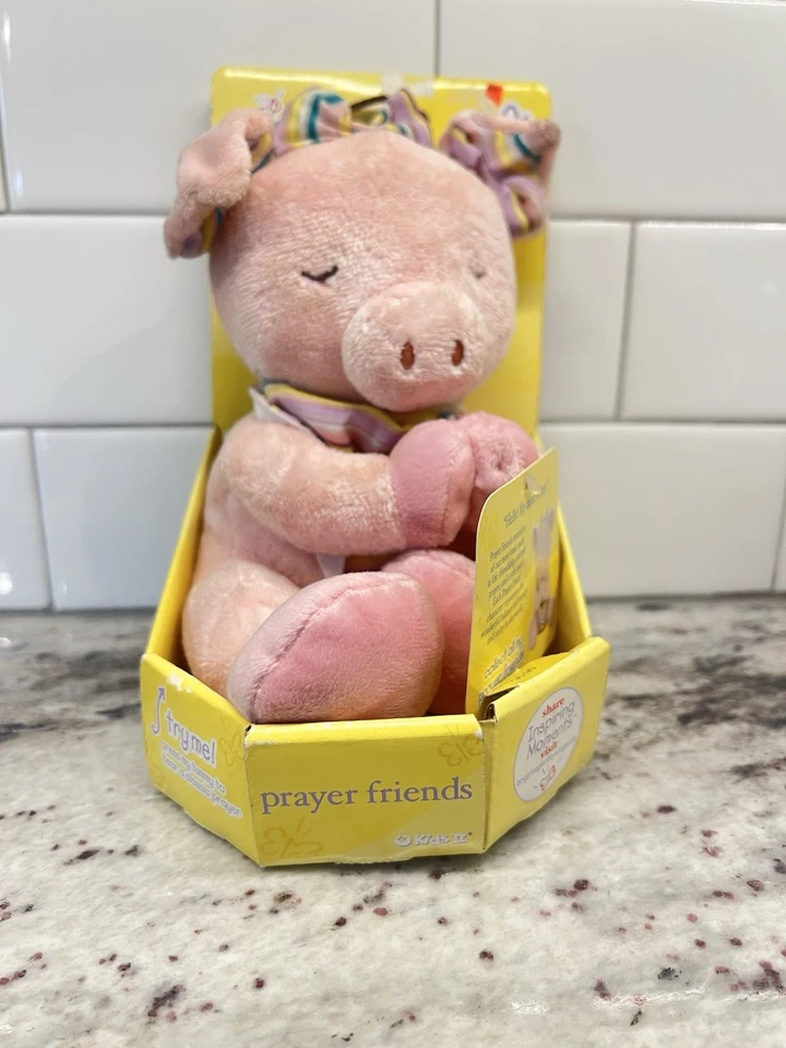 Bright Inspirations Prayer Friends Suey Pink Pig Talking Plush Vintage Rare 2003 - Image 2 of 4