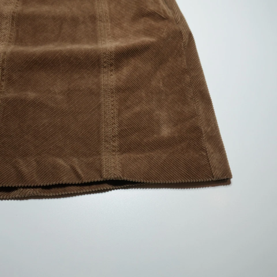 Falda Charter Club Mujer 10 Ancha Ballena Marrón Algodón Elástico Mini Línea A Academia Foto 3 de 4