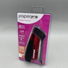 Paper Pro Compact Classic No Effort, One Finger Stapler Red Brand New