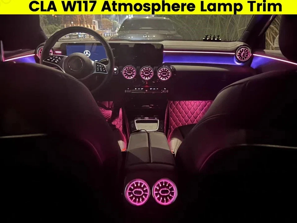 Lámpara de atmósfera de luz ambiental LED de ventilación de aire para Mercedes-Benz CLA W117 2013-2019 Foto 4 de 4