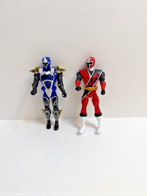 Power Rangers Super Ninja Steel 5-inches tall Action Figure Blue and Red Lot 2