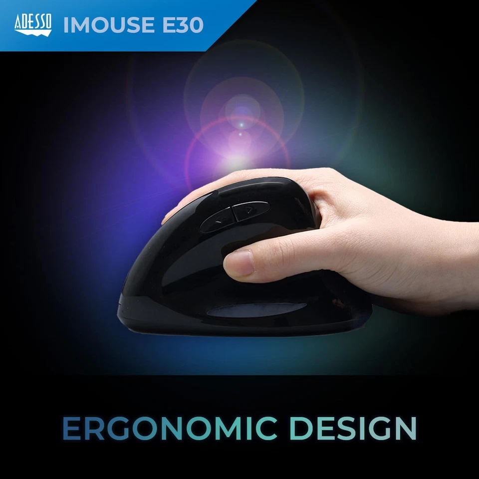 iMouse E30 2.4GHz Wireless Ergonomic Vertical Mouse Adjustable DPI Programmab... - Image 2 of 4