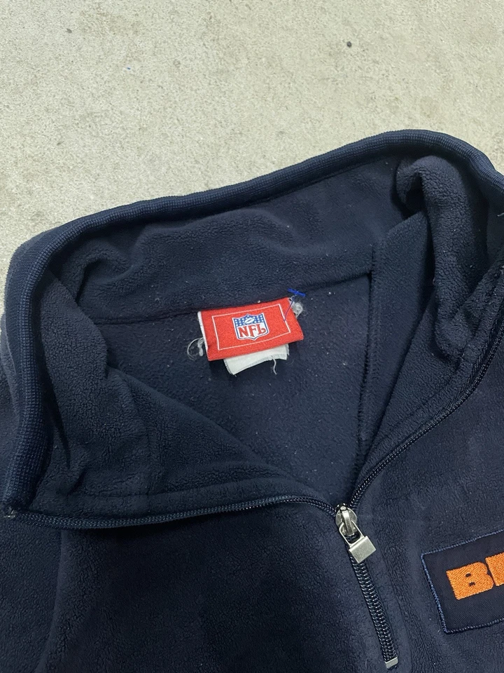 Sudadera Chicago Bears Para Hombre XL Azul Pullover 1/4 Cremallera Fútbol NFL Foto 4 de 4