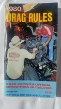 1980 NHRA Official Drag Rules NOS National Hot Rod Association drag racing NM
