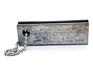 Vintage Metal Sparking Insert Shaving Edge Chain Logan Machine Equip Co. 3 Inch