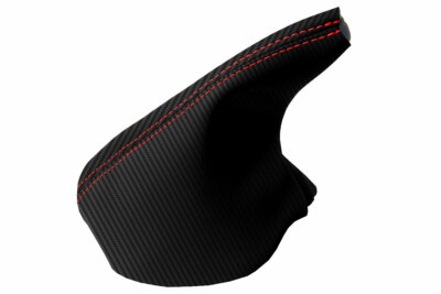 E Brake Boot Cover Carbon Fiber for BMW E30 1984-1991 Black Red Stitch