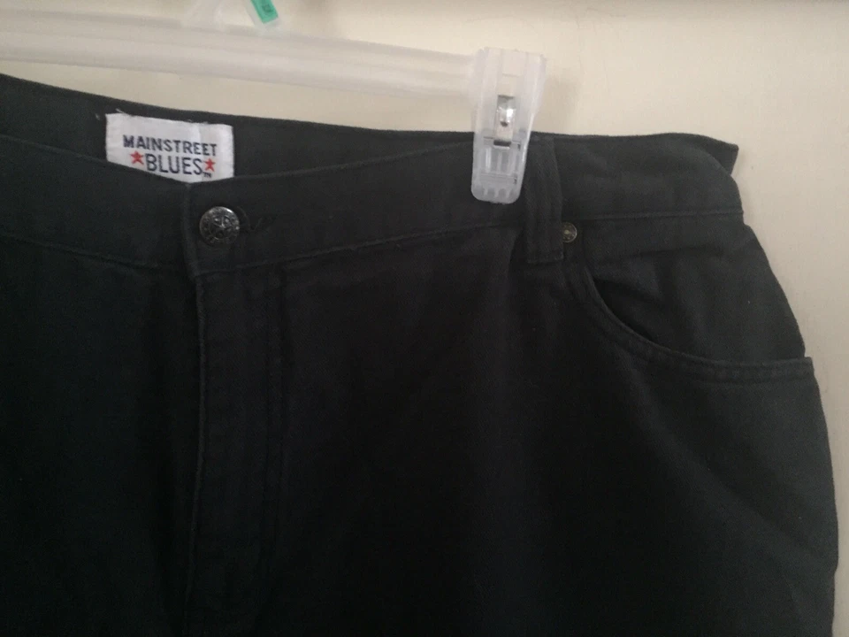 Main Street Blues Black Pants Jeans H6 Waist 20 Inches Inseam 29 Inches - Image 4 of 4