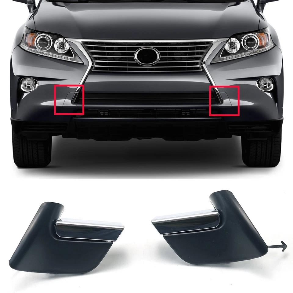 Juego de embellecedores de parachoques delantero y cubierta de remolque inferior base 13-2015 para Lexus RX350 RX450h Foto 2 de 4