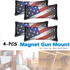 4-Pcs Gun Magnet Mount Gun Holder Holster Concealed Pistol for Car Under Desk US