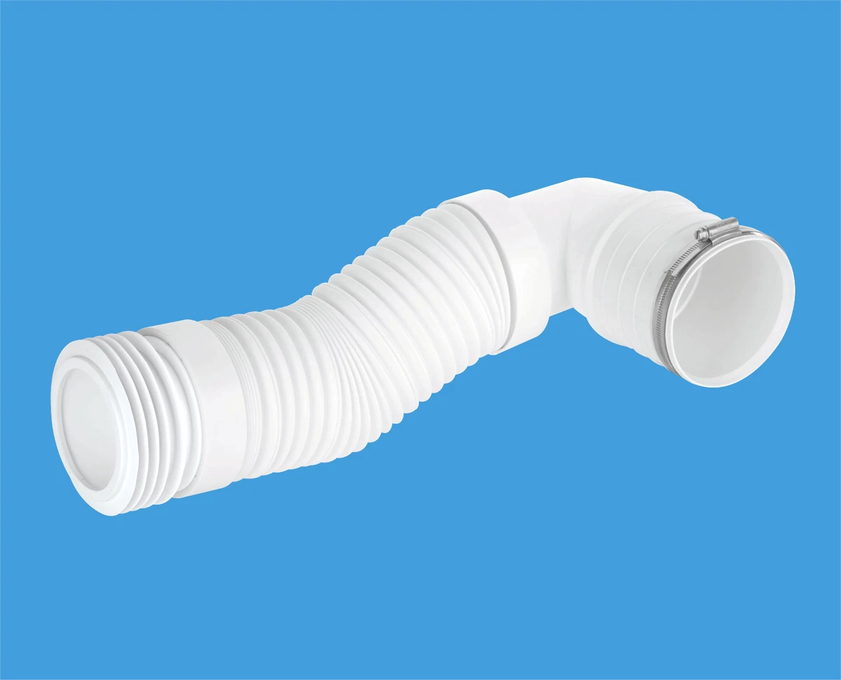 McAlpine WC CON8F BTW Bent Flexi Connector for Back to Wall WC