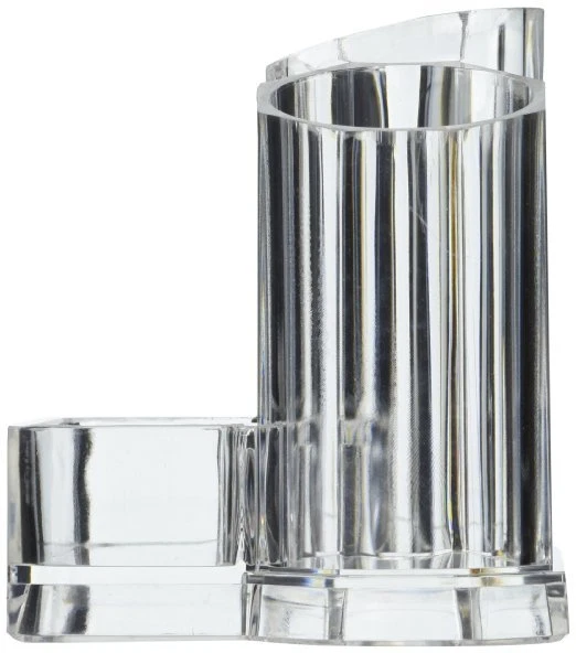 Прозрачная акриловая кисть для макияжа и косметический держатель с 3 отделениями продавец из США - Изображение 3 из 4