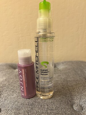 New Paul Mitchell 5.1 Oz Super Skinny Serum & Enjoy Luxury Mask 2 Oz Travel Size