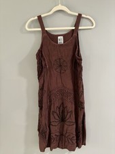 Max Mehra Dress Brown One Size Rayon Made In India