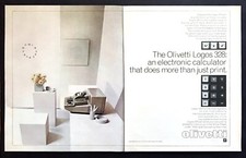 1969 Olivetti Logos 328 Electronic Calculator photo 2-page vintage print ad thumbnail