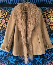 Vintage Afghan Penny Lane Coat Jacket Uk10 Boho Hippy Glam Grunge
