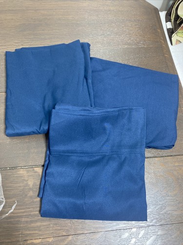 Amazon Basics Navy Blue 3 Piece Sheet Set Size Twin NEW - Picture 3 of 3