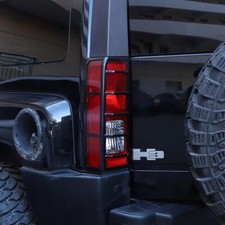 Pair Steel Tail Light Lamp Cover Trim Guard Accessories For Hummer H3 2006 - 10 Pair Steel Tail Light Lamp Cover Trim Guard Accessories For Hummer H3 2006 - 10