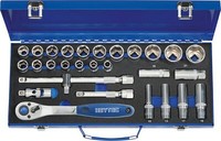 Heytec SteckschlüSselsatz 28-Tlg. + SteckschlüSsel Adapter SteckschlüSsel Kasten