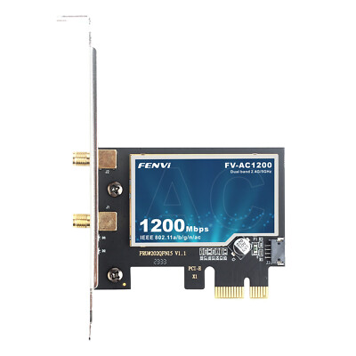 Scheda Di Rete WiFi PCIE Desktop 433Mbps Dual Band 2.4/5GHz Con Bluetooth 4.2 - Adattatore Wireless Per PC Con 2 Antenne - 3