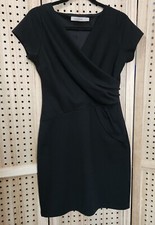 The Limited Ruched Waist Black Dress S Flattering Stretch Lined Dressy