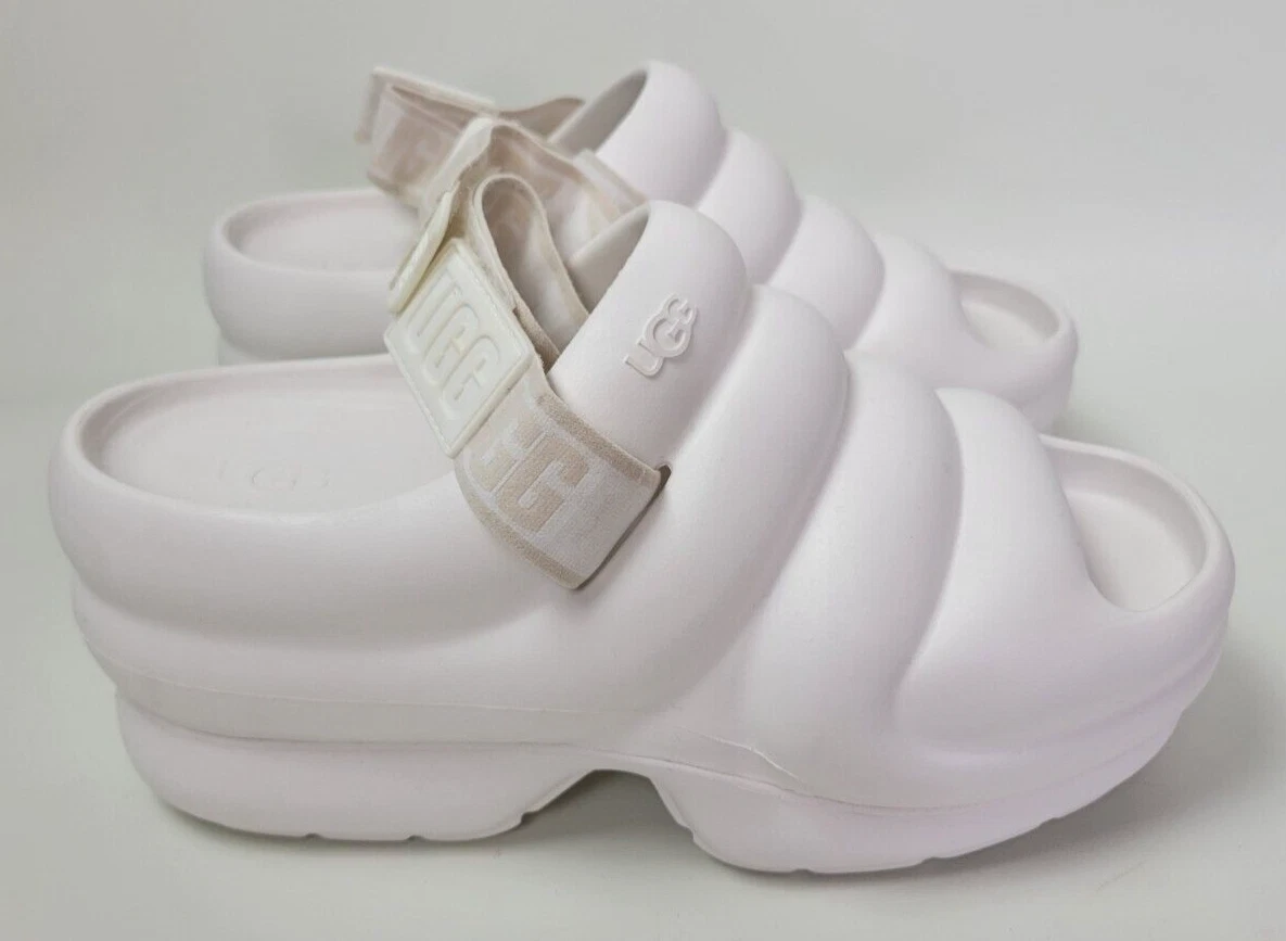 Sandali Ugg Aww Yeah Slide bianco brillante donna 10